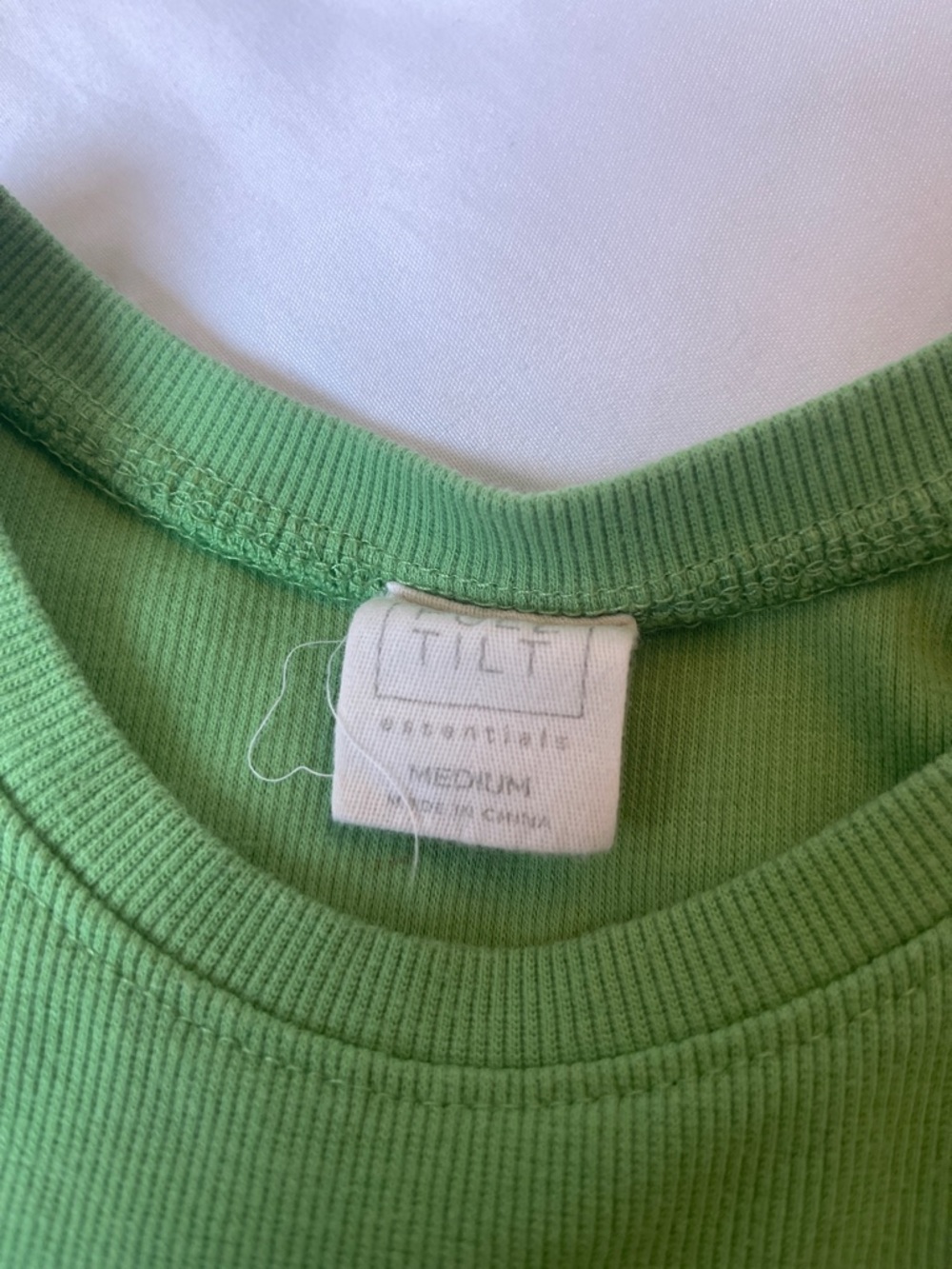 Green Ribbed Tank Top - Picture 2 of 3
